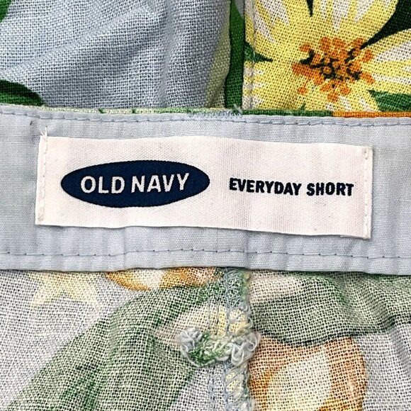Old Navy Shorts Women 4 Orange Grove Floral Multicolor Linen Blend Preppy Summer - Picture 3 of 8